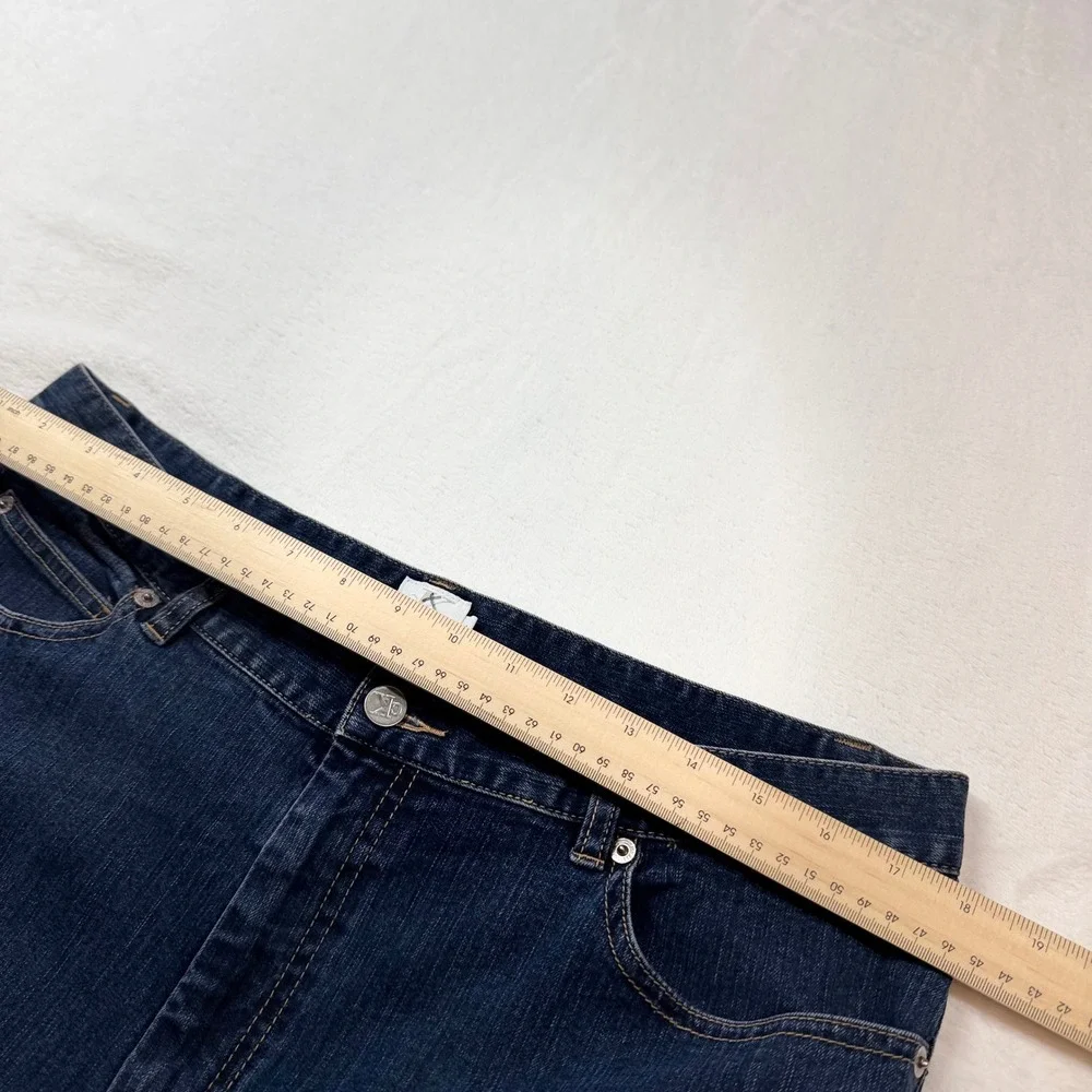 Calvin Klein Jeans Straight Leg Womens 16 Dark Blue Excellent Stretch‎ ZD15J198